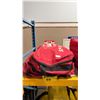 Image 1 : 2 COMMERCIAL CONTRACTOR SPILL RESPONSE KITS IN RED SOFT TRANSPORT BAGS *INCOMPLETE*