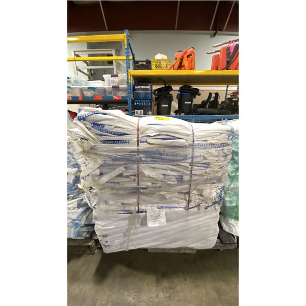 PALLET OF 38" X 38" X 54" COMMERCIAL PLASTIC WOVEN TRANSPORT BAGS *MUST TAKE ALL ON PALLET*