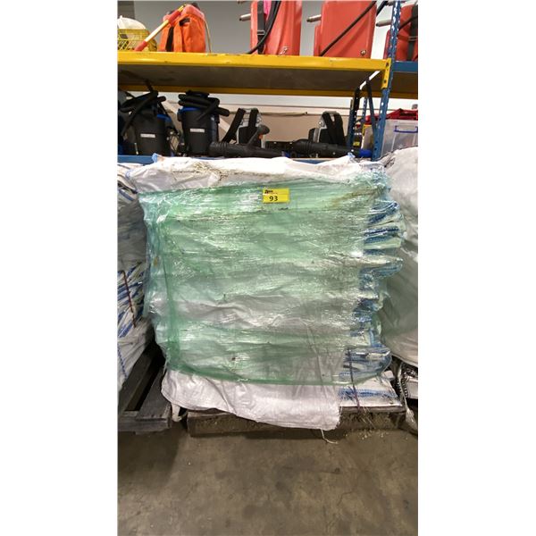 PALLET OF 38" X 38" X 54" COMMERCIAL PLASTIC WOVEN TRANSPORT BAGS *MUST TAKE ALL ON PALLET*