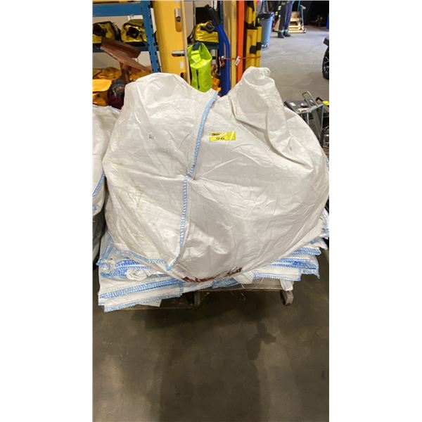 PALLET OF 38" X 38" X 54" COMMERCIAL PLASTIC WOVEN TRANSPORT BAGS *MUST TAKE ALL ON PALLET*
