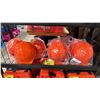 Image 1 : SHELF OF ORANGE ULINE PROTECTIVE HARD HATS *MUST TAKE ALL*