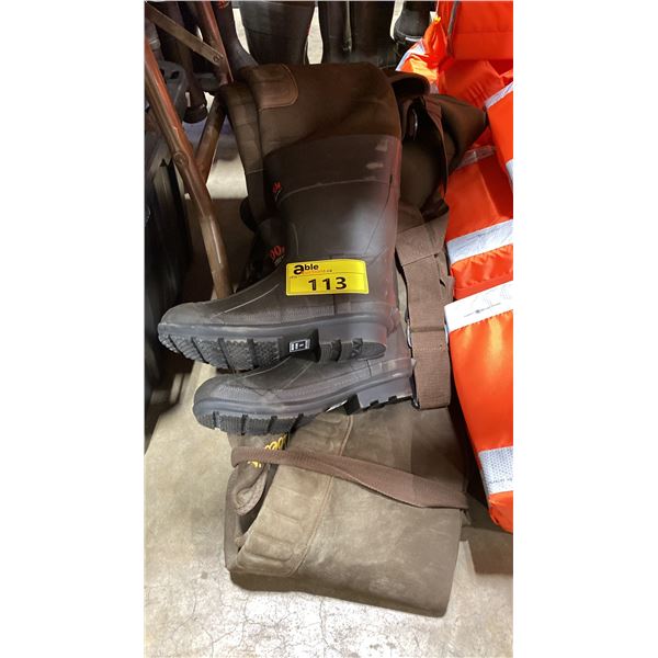 3 CABELAS ASSORTED SIZE USED FISHING HEAVY DUTY CHEST WADERS