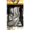 Image 2 : BLACK PLASTIC BIN OF ASSORTED PAIRS OF STEEL TOE AND RUBBER GUM BOOTS *BIN INCLUDED*