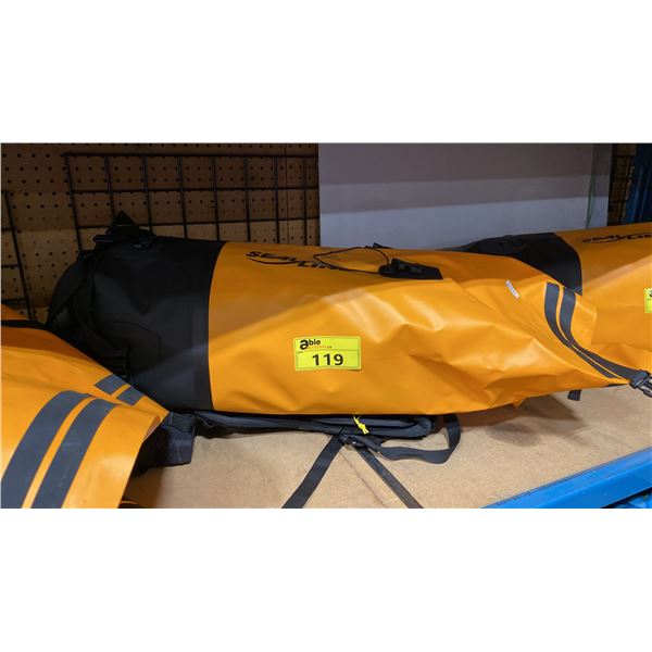 COMMERCIAL BACKCOUNTRY LEVEL 3 EMERGENCY FIRST AID KIT IN ORANGE SEAL LINE BACKPACK DRY BAG