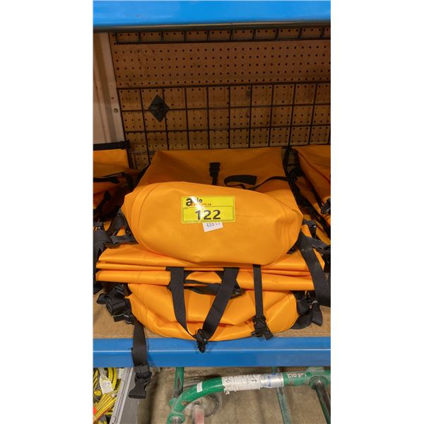 6 ORANGE COMMERCIAL OUTDOOR BACKPACK DRY BAGS