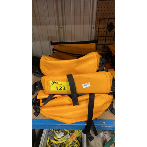 6 ORANGE COMMERCIAL OUTDOOR BACKPACK DRY BAGS