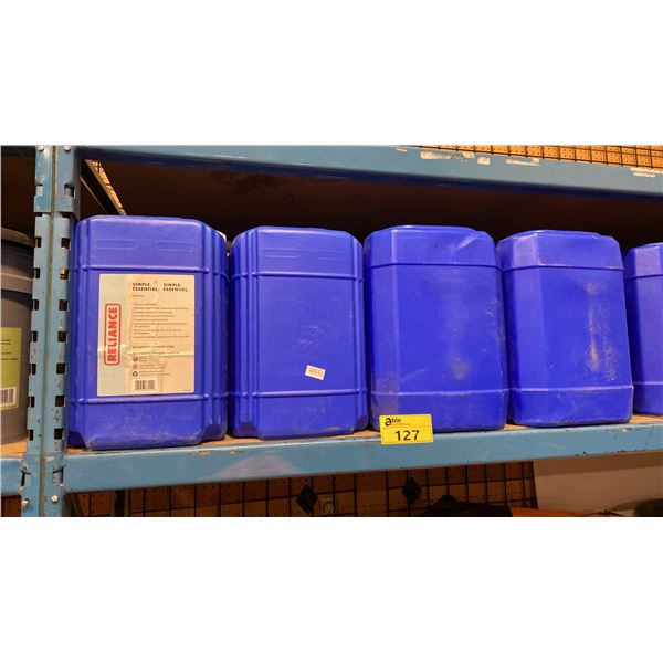 7 RELIANCE BLUE PLASTIC WATER TRANSPORT JUGS