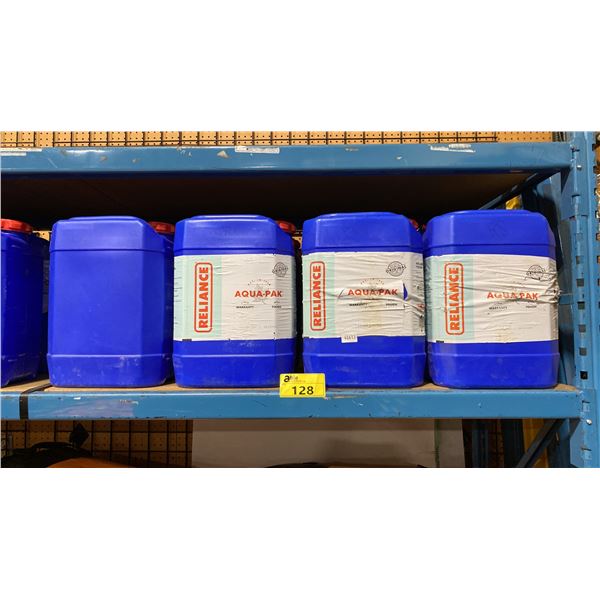 8 RELIANCE BLUE PLASTIC WATER TRANSPORT JUGS