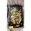 Image 2 : LARGE BLACK PLASTIC BIN OF ASSORTED INDUSTRIAL LIFTING STRAPS / SLINGS *PLASTIC BIN INCLUDED*