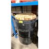 Image 1 : BLACK METAL BARREL OF ASSORTED SIZE HEMLOCK WOOD PCS *METAL BARREL INCLUDED*