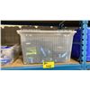 Image 1 : CLEAR PLASTIC BIN OF EUREKA 2P TENT FOOTPRINTS IN SOFT TRANSPORT BAGS *BIN INCLUDED*