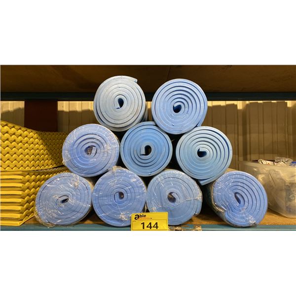 9 BLUE COMMERCIAL FOAM OUTDOOR BED ROLLS *MUST TAKE ALL*