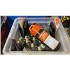 Image 2 : CLEAR PLASTIC BIN OF BEAR REPELLANT, HOLSTERS & CONTAINER *BIN INCLUDED*