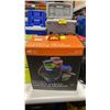 Image 2 : WOODS OUTDOOR CAMPING DISHES & STACK OF VARIOUS SIZED PLASTIC TRANSPORT BASKETS