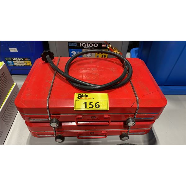 2 OUTBOUND RED PROPANE OUTDOOR CAMPING STOVES