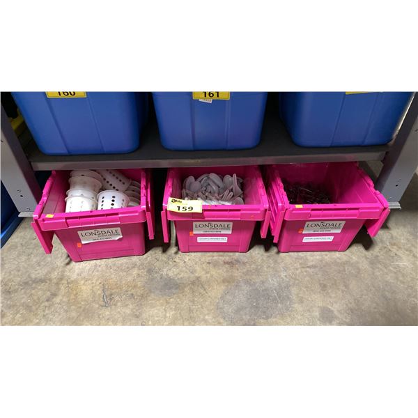 4 BINS OF OLIVE FORKS, ASIAN SOUP SPOONS, CHOPSTICK HOLDERS & CUTLERY INSERTS *BINS INCLUDED*