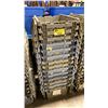 Image 1 : STACK OF 15 GREY PLASTIC COMMERCIAL FOLD TOP STACKING STORAGE BINS