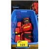 Image 1 : BLUE PLASTIC BIN OF RED COMMERCIAL HIPCHAIN 2 METRIC DISTANCE MEASURING DEVICES *PLASTIC BIN