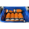 Image 2 : BLUE PLASTIC BIN OF ORANGE METAL 946 ML HYDRO FLASK BOTTLES *BIN INCLUDED*
