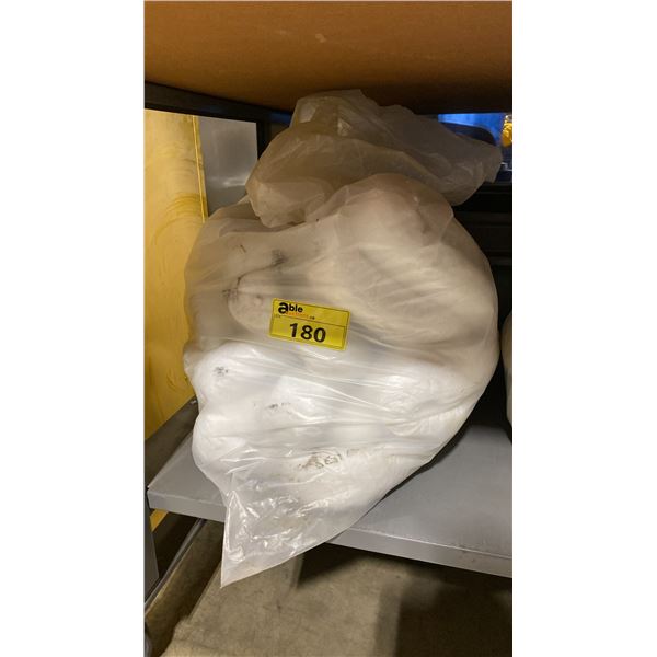 BAG OF COMMERCIAL WHITE SPILL RESPONSE TUBES