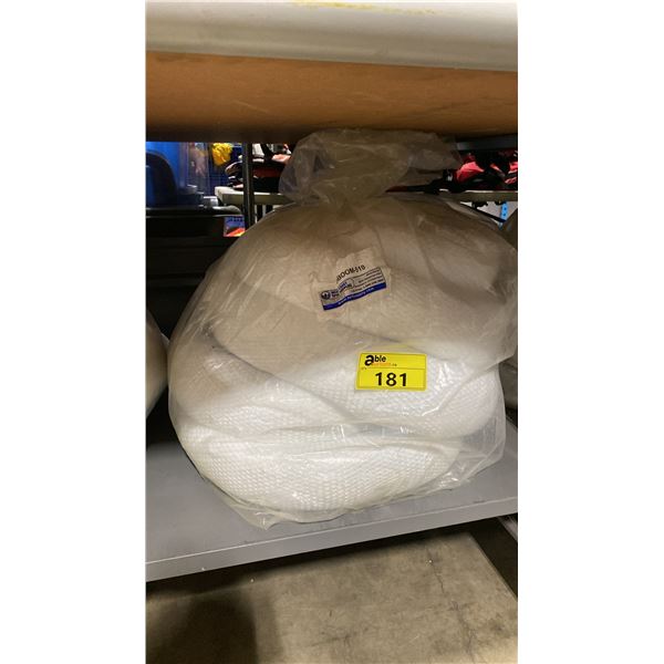 BAG OF COMMERCIAL WHITE SPILL RESPONSE TUBES