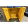 Image 2 : ZENITH YELLOW 2 DOOR 35"W X 22"D X 35"H INDUSTRIAL FLAMMABLE LIQUID STORAGE CABINET