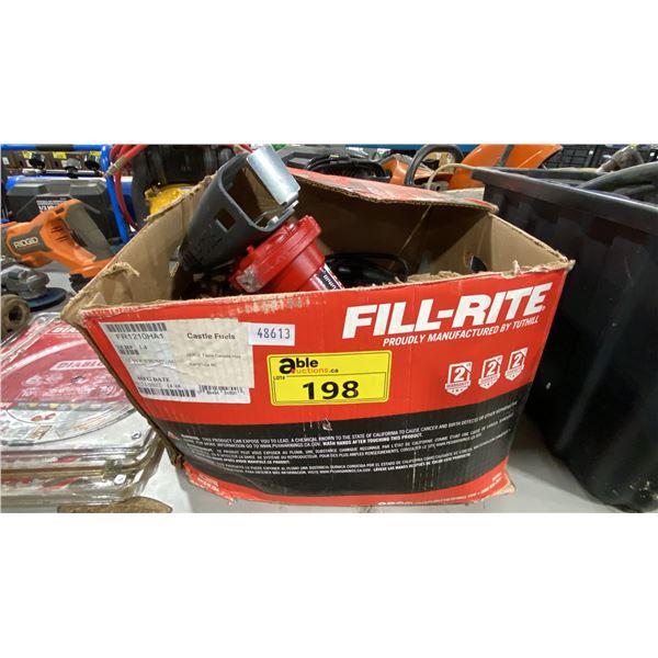 FILL-RITE FR1200H 15 GPM 12V INDUSTRIAL PORTABLE FUEL PUMP WITH HOSE & NOZZLE
