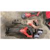 Image 2 : RED NORTH FACE BAG OF ASSORTED MILWAUKEE CORDLESS POWER TOOLS & BATTERIES *NO CHARGERS*