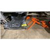 Image 1 : PAIR OF ORANGE INDUSTRIAL CHAIN BINDERS, & BLACK PROFESSIONAL MECHANICS CREEPER