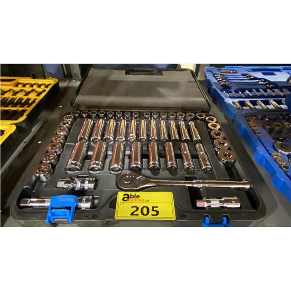 POWERFIST CR-V SOCKET SET IN HARD TRANSPORT CASE