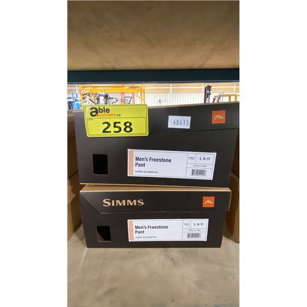 2 PAIRS OF SIMMS MEN'S FREESTONE SIZE L 9 - 11 FOOT OUTDOOR WADING PANTS