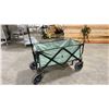 Image 1 : WOODS GREEN CANVAS FOLDING TRANSPORT WAGON WITH COVER