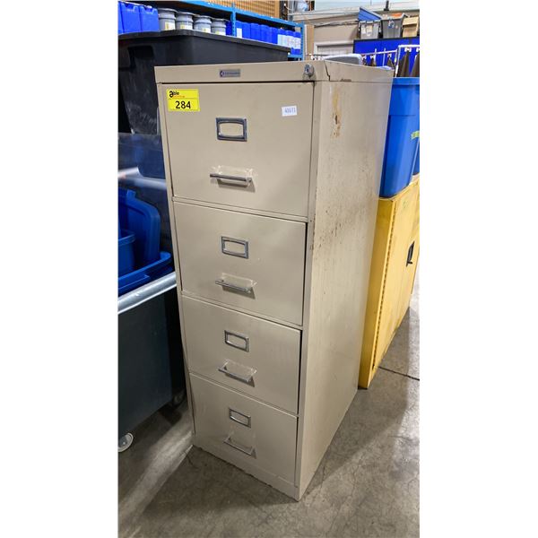 COMMODORE BEIGE METAL 4 DRAWER STANDARD FILE CABINET