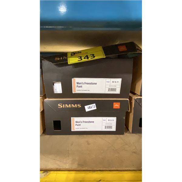 2 PAIRS OF SIMMS MEN'S FREESTONE SIZE MEDIUM 9 - 11 FOOT OUTDOOR WADING PANTS