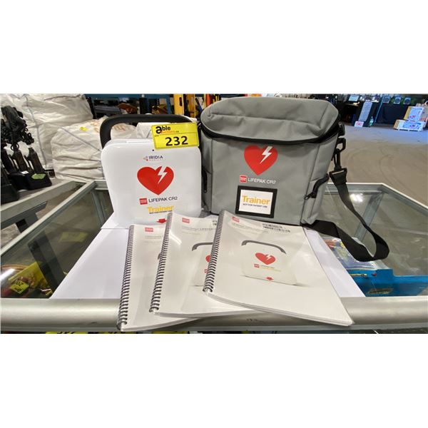 PHYSIO CONTROL LIFEPAK CR2 COMMERCIAL AED TRAINING DEFIBRILLATOR IN SOFT TRANSPORT CASE