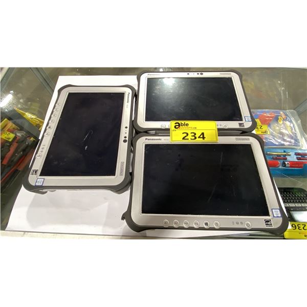 3 PANASONIC FZ-G1 COMMERCIAL TOUGHPADS WITH TOUCH SCREEN & CORE I5 PROCESSORS *NO POWER ADAPTERS,