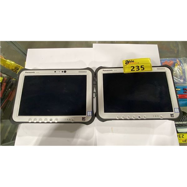 2 PANASONIC FZ-G1 COMMERCIAL TOUGHPADS WITH TOUCH SCREEN & CORE I5 PROCESSORS *NO POWER ADAPTERS,
