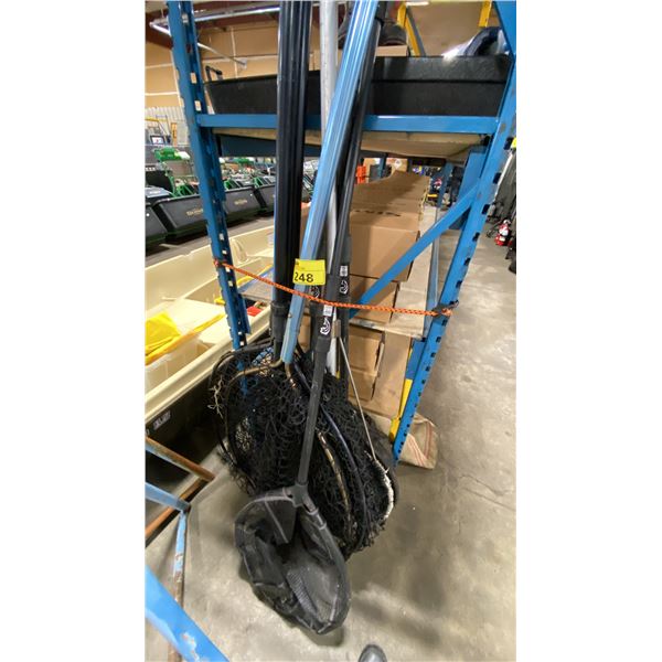 ASSORTED LARGE & TELESCOPING FISHING NETS *MUST TAKE ALL*