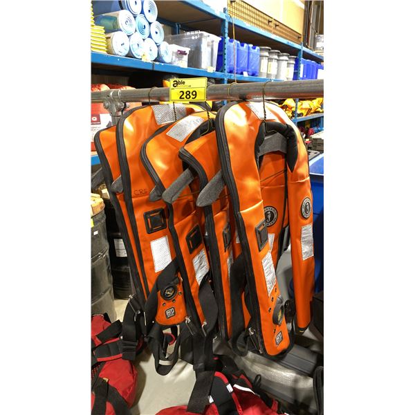 5 MUSTANG SURVIVAL ORANGE SIZE ADULT AUTOMATIC INFLATABLE LIFE JACKET CLASS 1