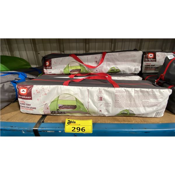 5 OUTBOUND 3 PERSON DOME TENTS IN SOFT TRANSPORT CASES *MUST TAKE ALL*