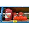 Image 1 : 3 OUTBOUND ZERO DEGREE RATED SLEEPING BAGS IN SOFT TRANSPORT BAGS & RED TVG2 OUTDOOR TENT IN SOFT