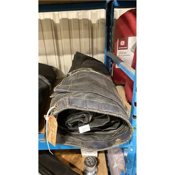 BLACK MESH COMMERCIAL 16' X 20' EVENT / CARGO COVER TARP