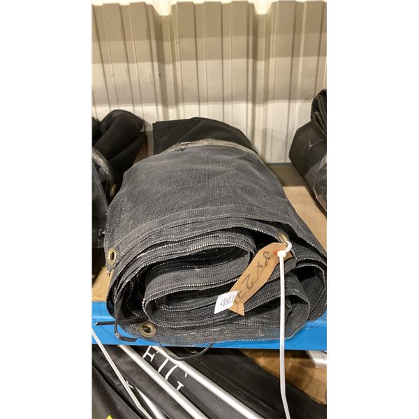 BLACK MESH COMMERCIAL 8' X 27' EVENT / CARGO COVER TARP