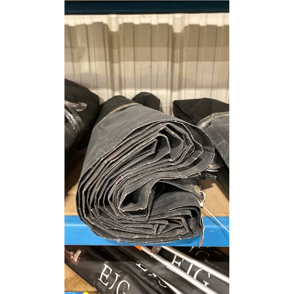 BLACK MESH COMMERCIAL 8' X 24' EVENT / CARGO COVER TARP