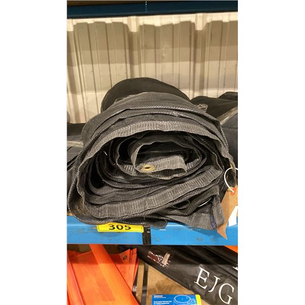 BLACK MESH COMMERCIAL 8' X 24' EVENT / CARGO COVER TARP