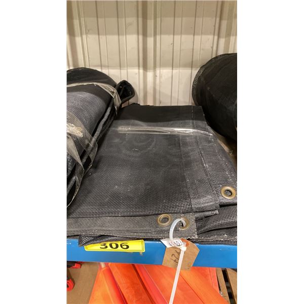 BLACK MESH COMMERCIAL 8' X 27' EVENT / CARGO COVER TARP