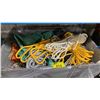Image 1 : LARGE GREY MOBILE BIN OF ASSORTED INDUSTRIAL ROPES & TARPS *MOBILE BIN NOT INCLUDED*