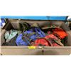 Image 1 : LARGE GREY MOBILE BIN OF ASSORTED USED TRANSPORT BAGS, DUFFEL BAGS, & BACKPACKS *ROLLING BIN NOT