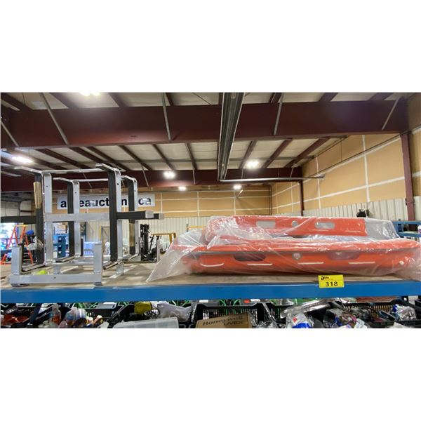 ORANGE PLASTIC / ALUMINUM 2 PCS PROFESSIONAL RESCUE MAN BASKET