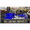 Image 2 : 10 PLASTIC BINS OF ASSORTED PPE PROTECTION PRODUCTS *MUST TAKE ALL, BINS INCLUDED*
